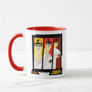 Samurai Jack-Zeichen Tri-Panel-Futuristikrahmen Tasse