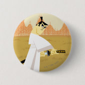 Samurai Jack Zeichne Schwert Button (Vorderseite)