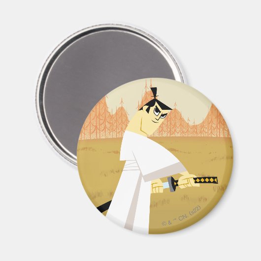 Samurai Jack Zeichne Schwert Magnet (Vorderseite/Rückseite)