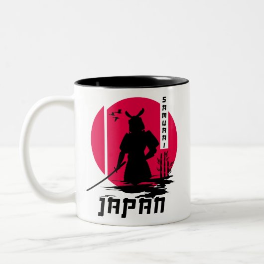 Samurai Japan Ninja Zweifarbige Tasse (Links)