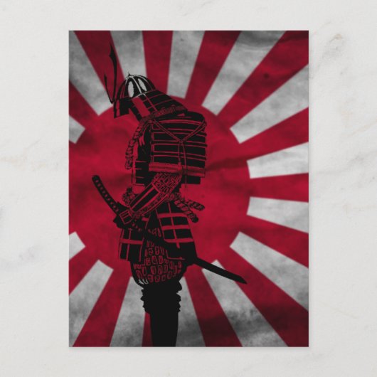 Samurai-Japanerflagge Postkarte (Vorderseite)
