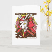 SAMURAI JAPANESE CAT KARTE (Gelbe Blume)