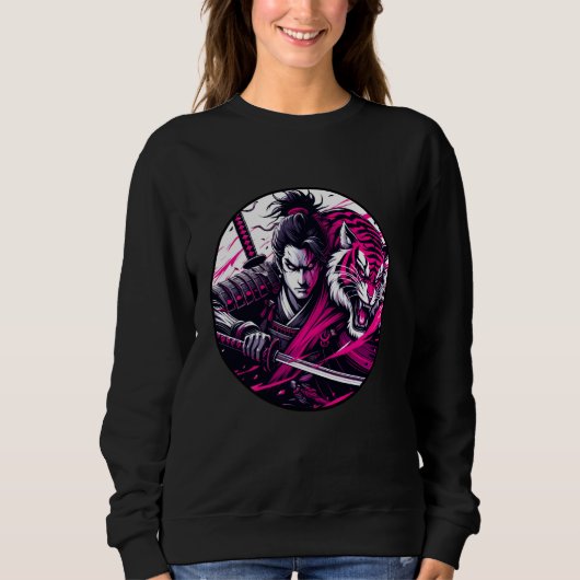 Samurai Japanese Encounter Anime Meets Samurai In  Sweatshirt (Vorderseite)