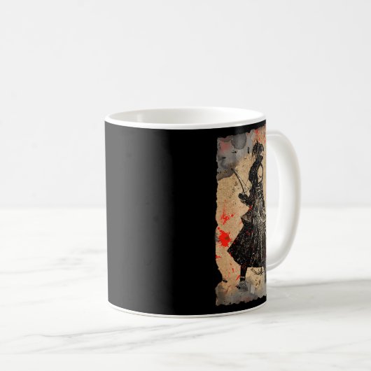 Samurai Japanese Retro Art Print Bushido Premium T Kaffeetasse (VorderseiteRechts)