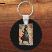 Samurai Japanese Retro Art Print Bushido Premium T Schlüsselanhänger (Vorderseite)