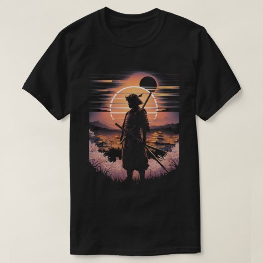 Samurai japanische Art Vintag Fighter Retro T-Shirt (Design vorne)