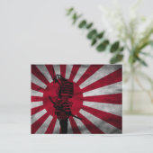 Samurai japanische Flagge Postkarte (Stehend Vorderseite)