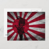 Samurai japanische Flagge Postkarte (Vorne/Hinten)