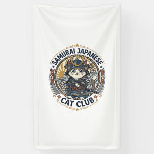 Samurai Japanische Katze POD Vektorkunst - Samurai Banner