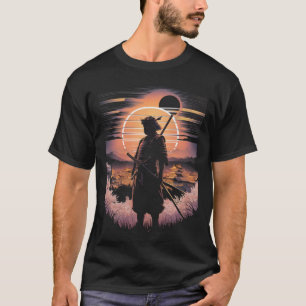 Samurai Japanische Kunst Vintage Kämpfer Retro T-Shirt