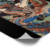 Samurai, japanische Malerei c. 1800 Poster (Ecke)