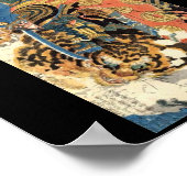 Samurai, japanische Malerei c. 1800 Poster (Ecke)