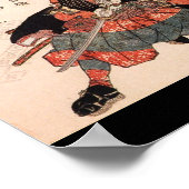 Samurai, japanische Malerei c. 1800 Poster (Ecke)