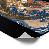 Samurai japanische Malerei c. 1800 Poster (Ecke)