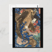 Samurai japanische Malerei c. 1800 Postkarte (Vorne/Hinten)