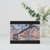 Samurai japanische Malerei c. 1800 Postkarte (Stehend Vorderseite)