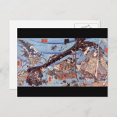 Samurai japanische Malerei c. 1800 Postkarte (Vorne/Hinten)