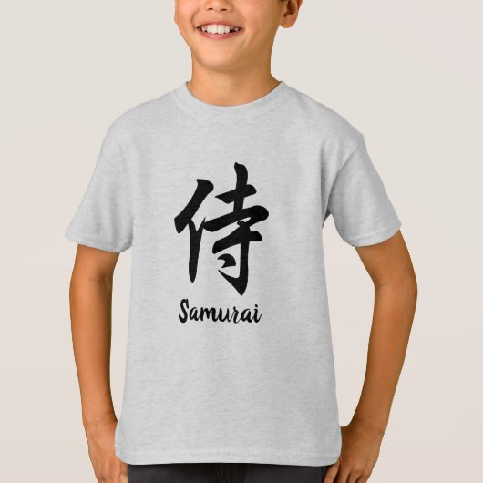 Samurai Japanischer Kanji T - Shirt (Vorderseite)