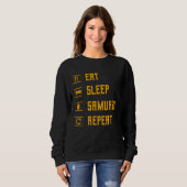 Samurai Japanischer Krieger Vintag Sweatshirt (Vorne ganz)
