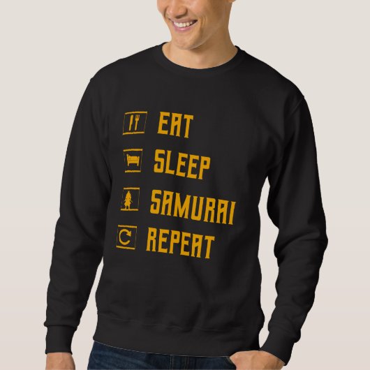 Samurai Japanischer Krieger Vintag Sweatshirt (Vorderseite)