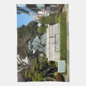 Samurai Kamakura Gongoro Kagemasa Kabuki Statue Geschirrtuch (Vertikal)