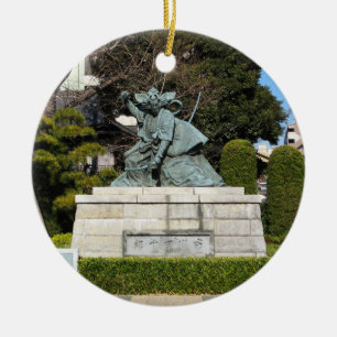 Samurai Kamakura Gongoro Kagemasa Kabuki Statue Keramik Ornament