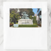 Samurai Kamakura Gongoro Kagemasa Kabuki Statue Rechteckiger Aufkleber (Tasche)