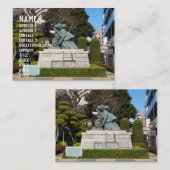 Samurai Kamakura Gongoro Kagemasa Kabuki Statue Visitenkarte (Vorne/Hinten)