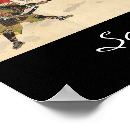 Samurai-Kampf im Schnee um 1890 Poster (Ecke)