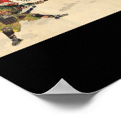 Samurai-Kampf im Schnee um 1890 Poster (Ecke)