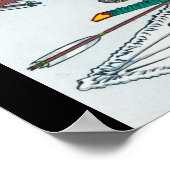 Samurai Kämpfe in Armor, Tsukioka Yoshitoshi Poster (Ecke)