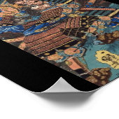 Samurai Kämpfen, japanische Malerei c. 1800 Poster (Ecke)