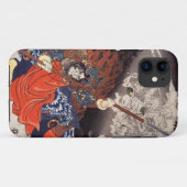Samurai-kämpfende Dämonen Case-Mate iPhone Hülle (Rückseite (Horizontal))