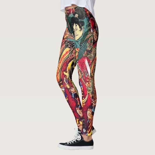 Samurai-kämpfende Dämonen Leggings (Links)