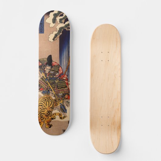 Samurai-kämpfendes Tiger-Brett Skateboard (Vorderseite)
