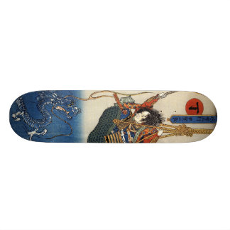 Samurai-kämpfendes Wasser-Drache-Brett Skateboard