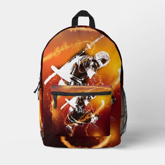 Samurai-Kämpfer mit Blitzkraft Bedruckter Rucksack (Vorderseite)