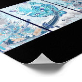 Samurai kämpft bösen Geist um 1860 Poster (Ecke)