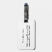 Samurai kämpft gegen einen Tiger, Kuniyoshi, Ukiyo Gepäckanhänger (Rückseite vertikal)