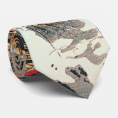 Samurai kämpft gegen einen Tiger, Kuniyoshi, Ukiyo Krawatte (Gerollt)