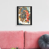Samurai kämpft gegen einen Tiger, Kuniyoshi, Ukiyo Leinwanddruck (Insitu (Wohnzimmer))