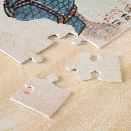 Samurai kämpft gegen einen Tiger, Kuniyoshi, Ukiyo Puzzle (Seite)