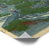 Samurai kämpft gegen Monster Cat, Utagawa Toyokuni Poster (Ecke)