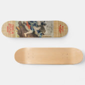 Samurai kämpft mythologisches Tier Skateboard (Horizontal)