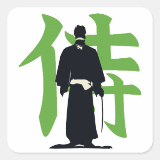 Samurai-Kanji-Aufkleber Quadratischer Aufkleber