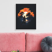 Samurai Katana Japan Ninja Warrior Canvas Print Leinwanddruck (Insitu (Wohnzimmer))