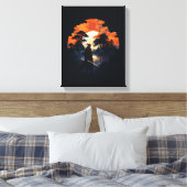 Samurai Katana Japan Ninja Warrior Canvas Print Leinwanddruck (Insitu (Schlafzimmer))