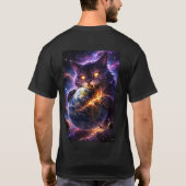 Samurai-Kätzchen, das nicht amüsiert ist T-Shirt (Rückseite)