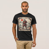 Samurai-Katze Illustrations T-Shirt | Japanischer (Vorne ganz)