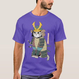 Samurai Katze Japanisch Katze in Samurai Armor mit T-Shirt
